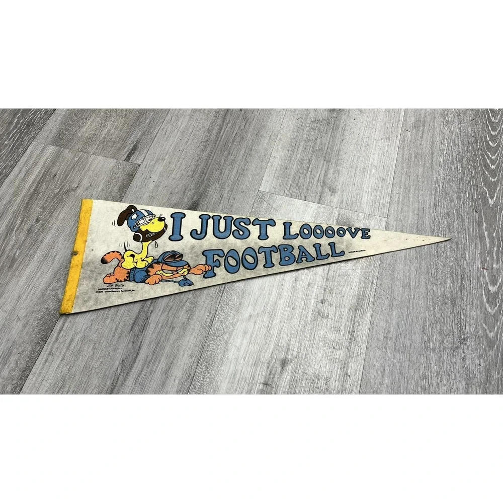 1978 Garfield I Just Loooove Football Pennant 24